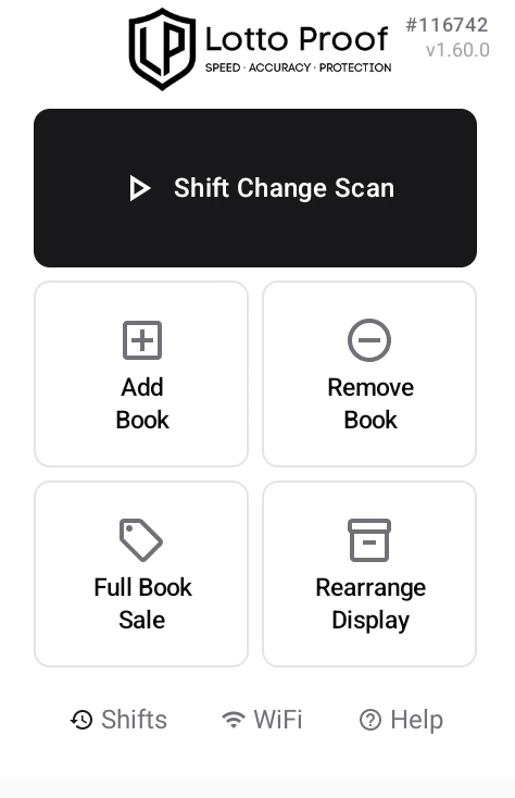 Lotto Proof device home screen